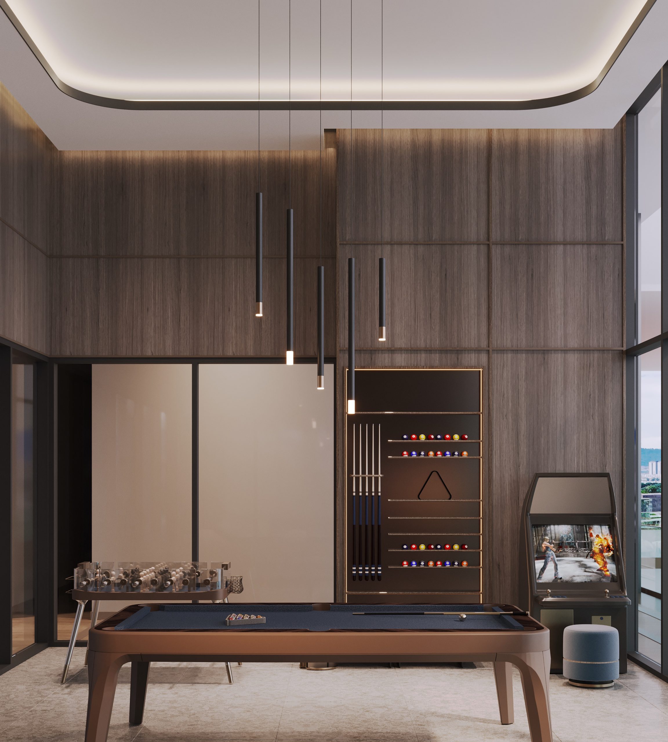 Games room with recreation amenities