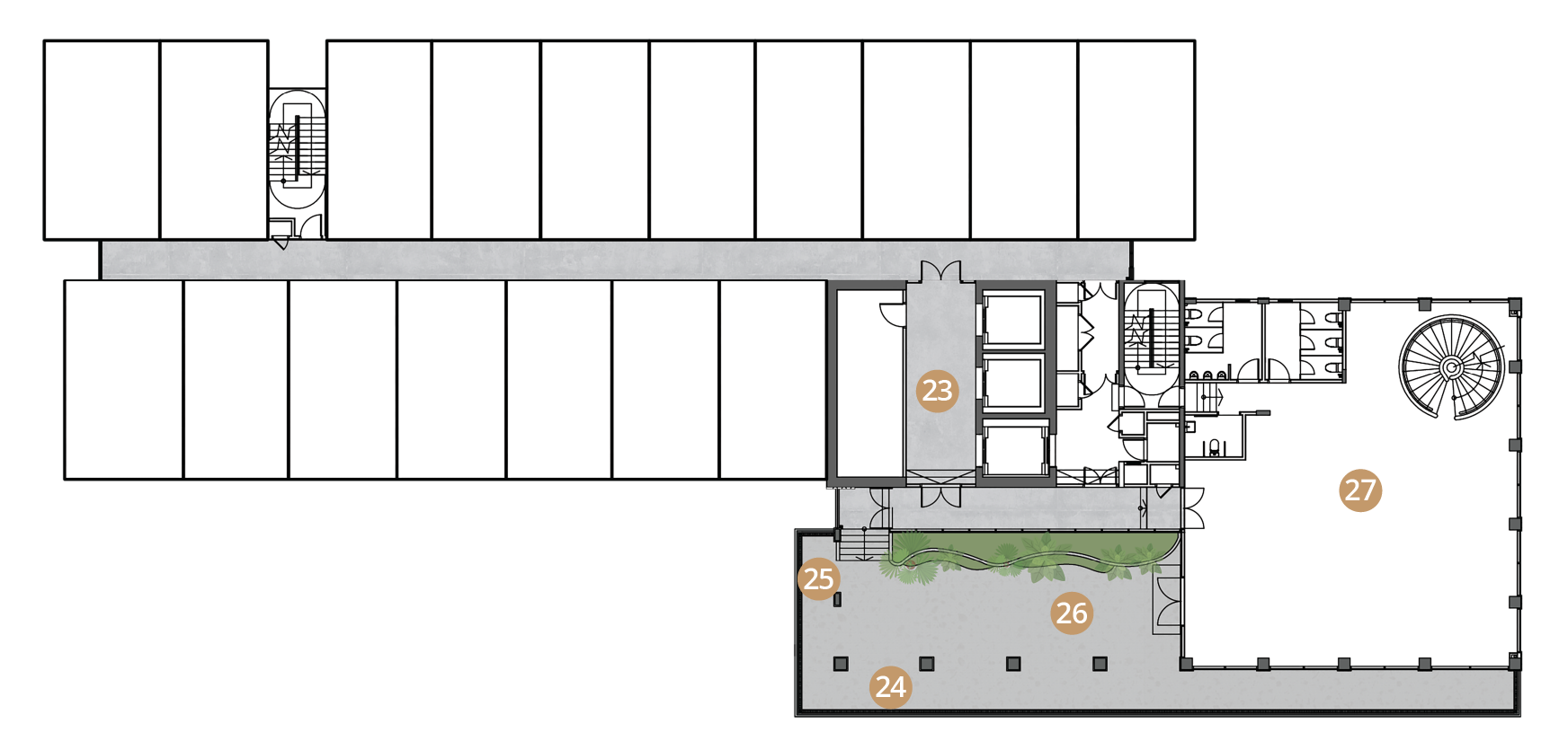 Level 41 Sky Business Lounge facilities floor plan