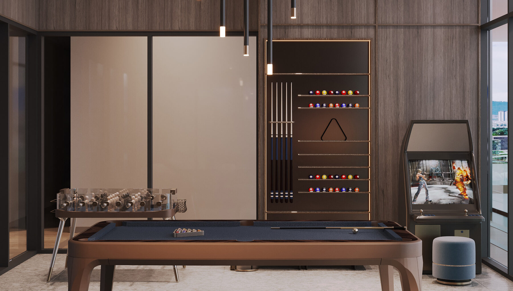 Games room with recreation amenities